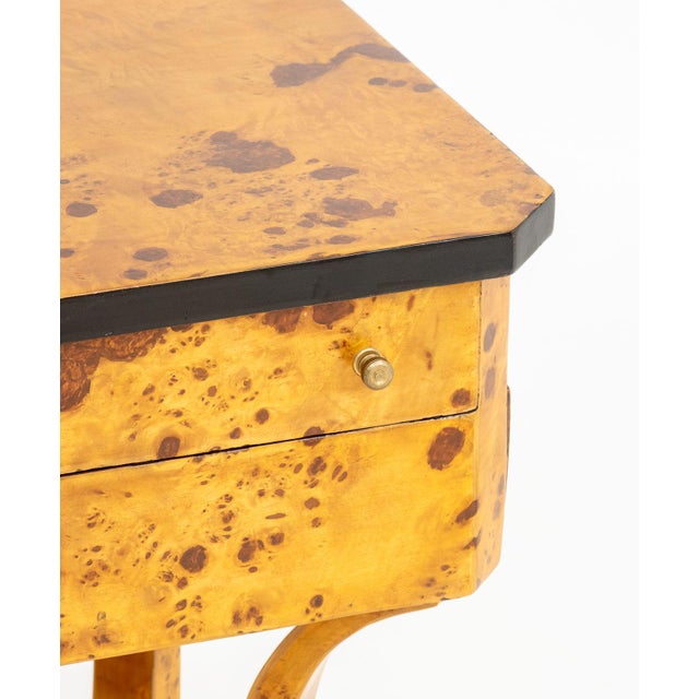 Late 20th Century Biedermeier Burlwood Sewing Tables, Pair For Sale - Image 5 of 10
