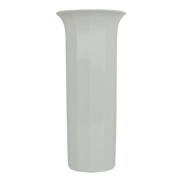 Vintage White Geometric Faceted Rosenthal Vase Chairish