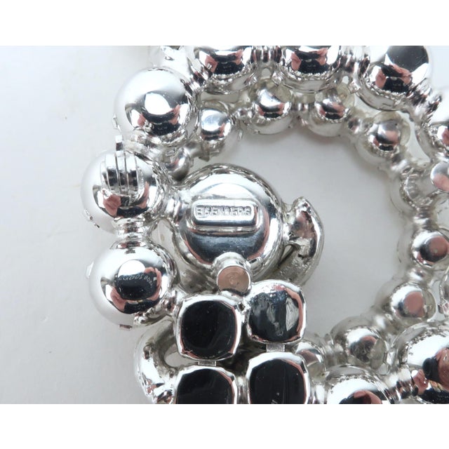 Large Eisenberg Rhinestone Dangle Brooch, 1950's For Sale - Image 9 of 12