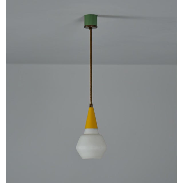 1950s Mid-Century Modern Italian Brass Hanging Light, 1950s For Sale - Image 5 of 5