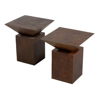 Pair of Gene Summers F22 Stools/Side Tables For Sale