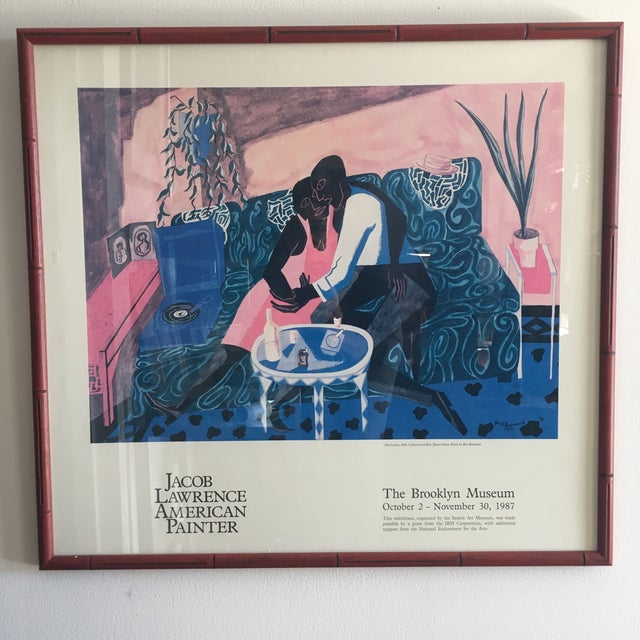 Jacob Lawrence Gallery Poster "The Lovers" Brooklyn Museum 1987 Chairish