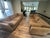 Milo Baughman 94" Custom Camel Microfiber Down-Filled Cloud Sofas in the Style of Milo Baughman - Pair For Sale - Image 4 of 12
