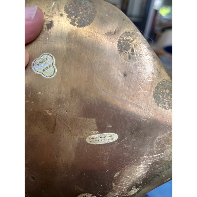 Metal Vintage Dolbi Cashier Brass Vase Bamboo Motif For Sale - Image 7 of 7