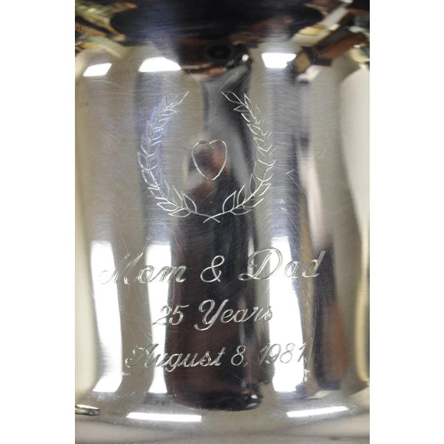 Late 20th Century Gorham Newport Silver Plated Trophy Cup Champagne Chiller Ice Bucket Engraved For Sale - Image 11 of 12
