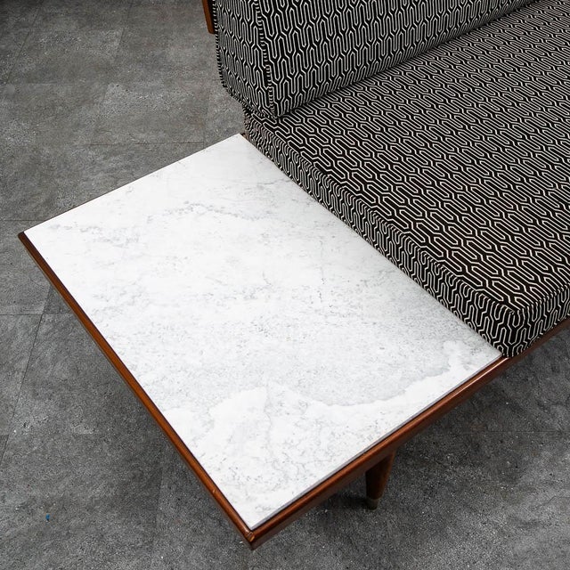 Mid Century Modern Sofa Couch Gondola Adrian Pearsall Daybed Travertine Platform For Sale - Image 9 of 12