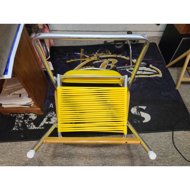 1960s Yellow Telescope Tube Furniture Company Outdoor Chairs - Set of 2 For Sale - Image 12 of 12