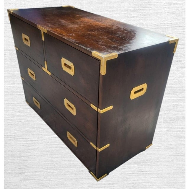 Wood Vintage Campaign Hide Away Twin Size Murphy Bed Cabinet For Sale - Image 7 of 18