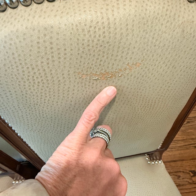 Set of 6 Vintage Louis Style Dining Chairs For Sale - Image 10 of 14