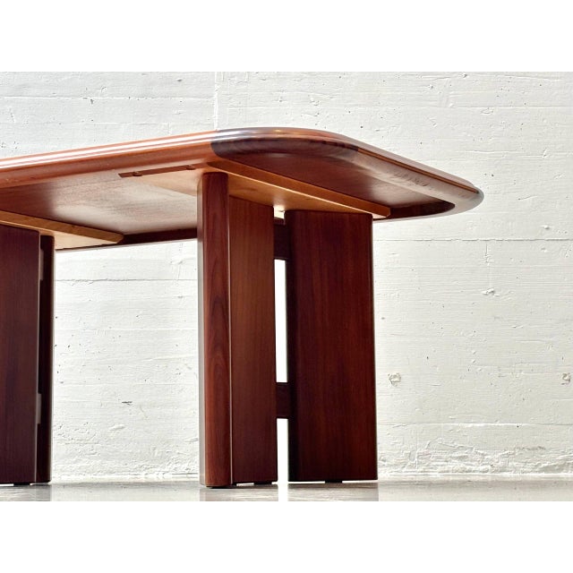 Mid-Century Curved Cherrywood Coffee Table, 1970s For Sale - Image 13 of 16