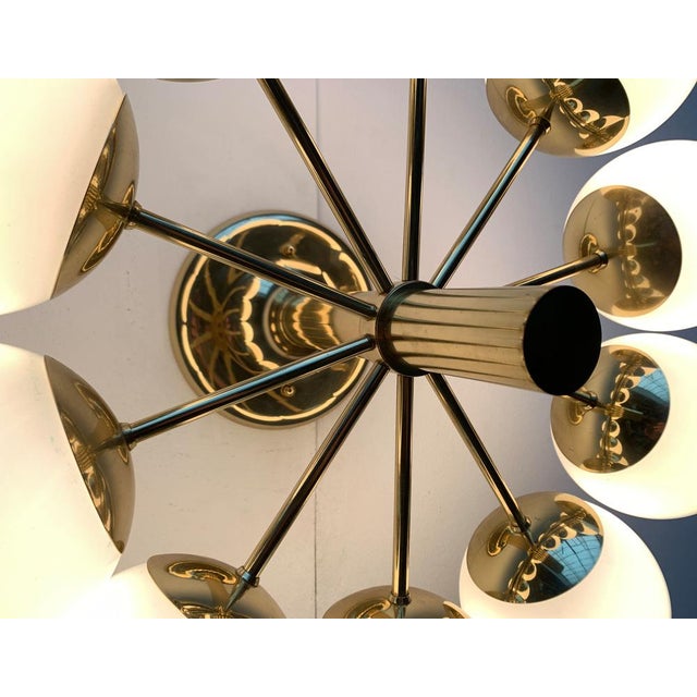 Mid-Century Modern Space Age German Brass Ceiling Lamp from Kaiser Leuchten, 1960s For Sale - Image 14 of 18