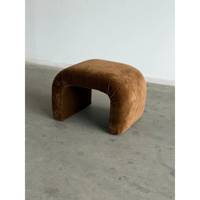 Mohair Waterfall Bench / Stool - Custom For Sale - Image 14 of 15