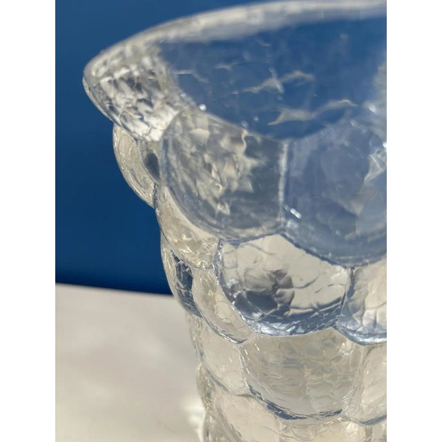 Honeycomb Crystal Vase by P. Davesn, France For Sale - Image 3 of 6
