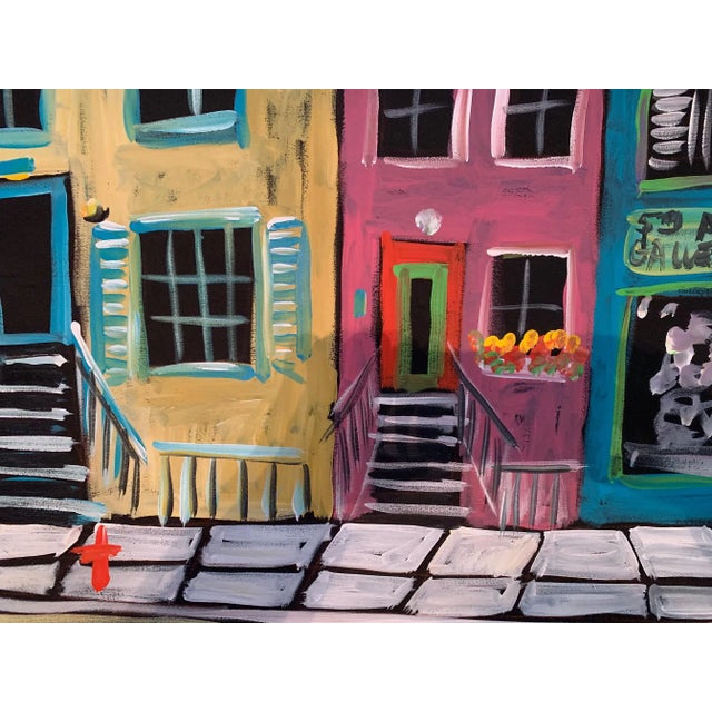 Fine Painting by e.j. Gold, “5th Avenue Gallery” — Original Signed Acrylic on Canvas, 24 X 36 For Sale In Austin - Image 6 of 9