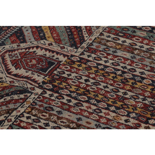 2010s Rug & Kilim’s Ghiordes Inspired Rug With Polychromatic Vertical Bands For Sale - Image 5 of 8