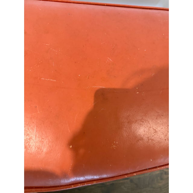 Early 21st Century Orange Leather Bench by Room & Board For Sale - Image 5 of 8