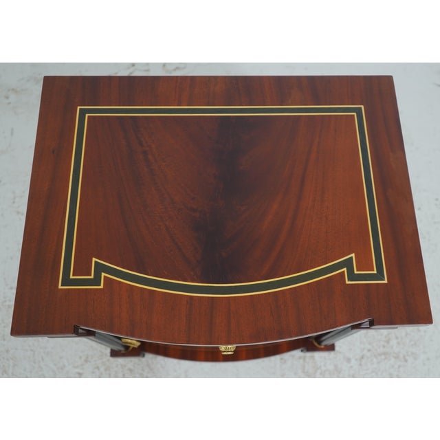 Brown Pair Italian Versace Mahogany Nightstands For Sale - Image 8 of 18