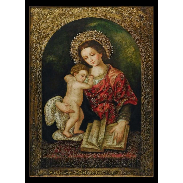 "Madonna" by Diana Mendoza Original Oil on Canvas Hand signed by the artist Frame Size: 48" x 36" Image Size: 36" x 24"...