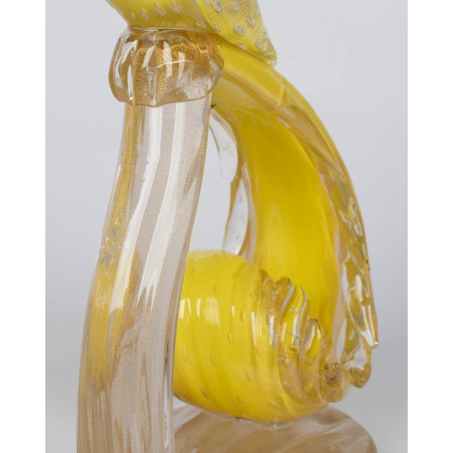 Vintage Murano Glass Parrot Sculpture by Alfredo Barbini, 1950s For Sale - Image 17 of 18