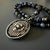 Powerful Silver Black Lion Men Beaded Necklace For Sale - Image 11 of 14