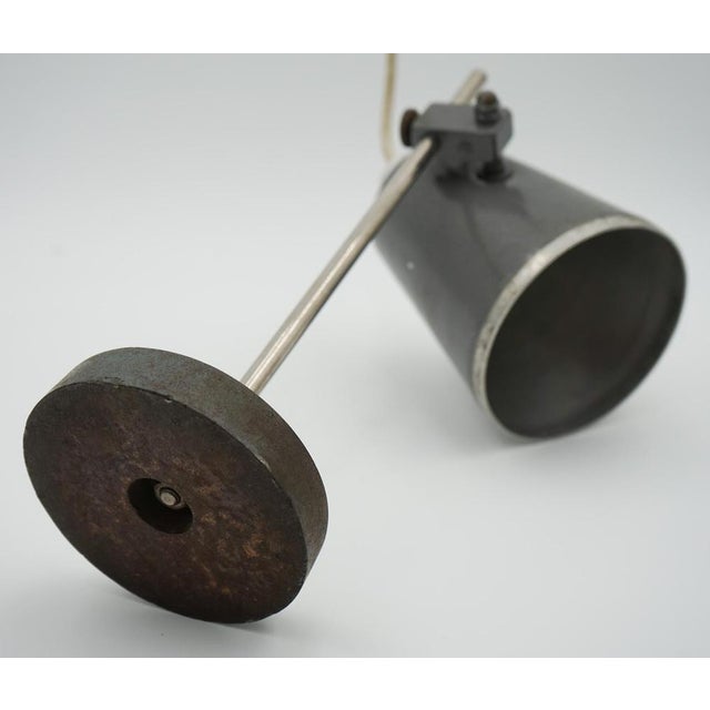 English Salvaged Laboratory School Table Lamp Adjustable Light 006, 1940s For Sale - Image 12 of 16