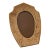 Vintage Faux Burlwood Oval Picture Frame For Sale