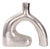 Shirin- Polished Silver Reverse Vase in Cast Aluminum- Short For Sale