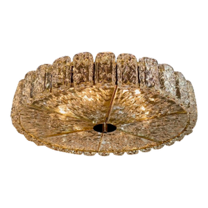 Murano Ice Block Disc Flush Mount