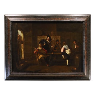 Roman Artist after Caravaggio, Company of Musicians, 1650, Oil on Canvas For Sale