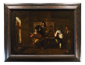 Roman Artist after Caravaggio, Company of Musicians, 1650, Oil on Canvas