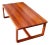 Danish Mid-Century Modern Solid Teak Coffee Table - Floating Top, Sled Base For Sale
