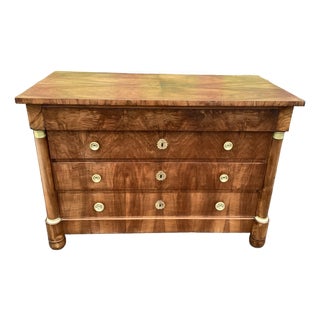 French Directoire Walnut Chest of Drawers For Sale