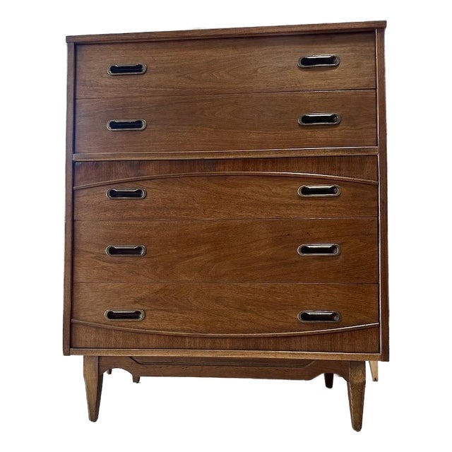 Mid Century 5 Drawer Highboy Dresser by Hooker Mainline For Sale