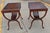 1950s Regency Leather Top Mahogany Side Table With Curule Legs - A Pair For Sale - Image 9 of 16