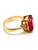 Early 21st Century Bochic "Orient" Vintage African Ruby & Diamond Ring Set 18K Yellow Gold & SIlver For Sale - Image 5 of 18