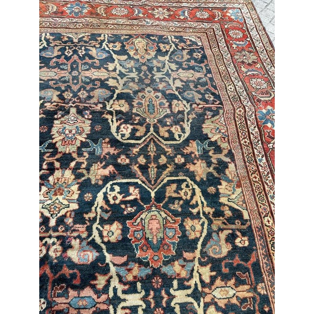 Textile Large Mahal Rug, 1890s For Sale - Image 7 of 18