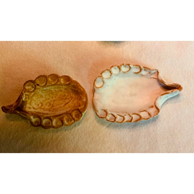 Ceramic Hand Formed Biloxi Iron Oxide & White Glaze Stoneware Oyster Plates - Set of 6 For Sale - Image 7 of 12