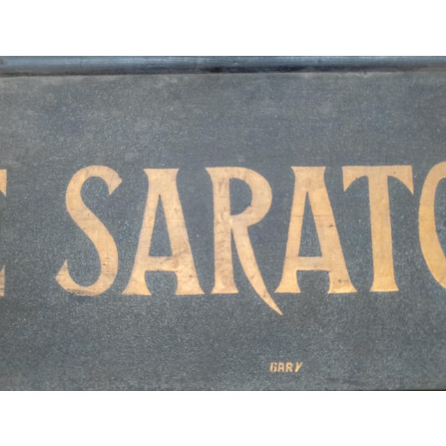 Early 20th Century Double Sided "The Saratogian" Saratoga Newspaper Sign For Sale - Image 11 of 16