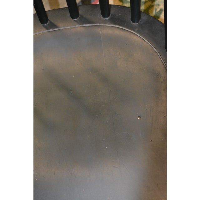 Dartmouth 1769 Nichols & Stone Black Wooden Arm / Captains Chair College Lodge Library For Sale - Image 15 of 18