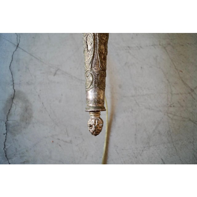 Antique Victorian Aged Brass Wall Sconce For Sale - Image 11 of 12