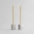 2020s Bamboo Taper Candles in Alabaster White - a Pair For Sale - Image 5 of 5