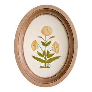Original Hand-Painted Jaipuri Floral Motif Painting, Framed For Sale