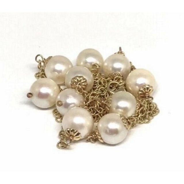 Akoya Pearl Necklace 14 Karat Gold Women Certified For Sale - Image 4 of 18