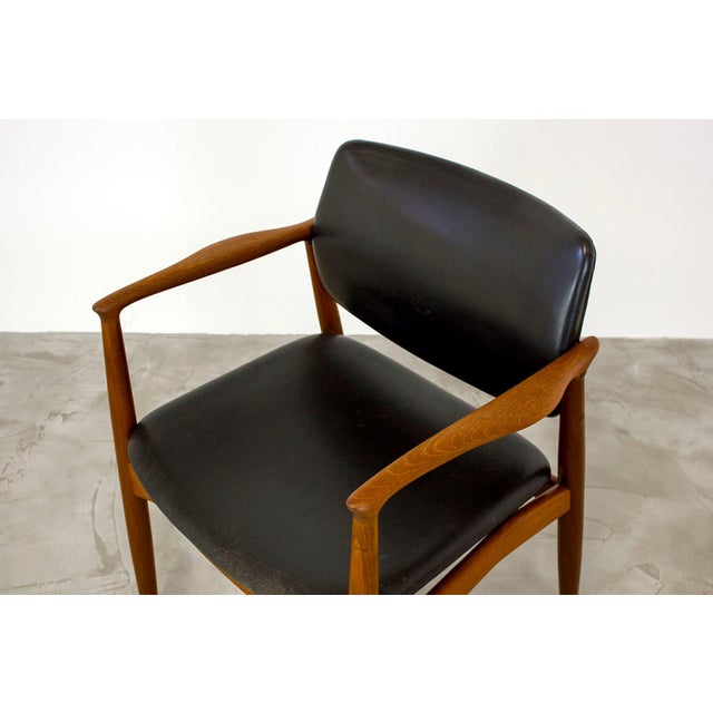 Danish Teak Model 67 Captains Chair attributed to Erik Buch for Orum Møbelfabrik, 1960s For Sale - Image 9 of 13