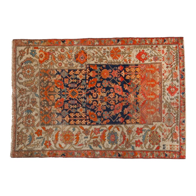 Antique Sampler Malayer Rug 4' X 5'8" For Sale