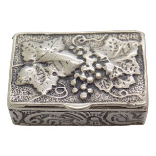 Vintage Italian Handmade Silver Potpourri Box with Fruits, Tuscany, Italy, 1970s For Sale