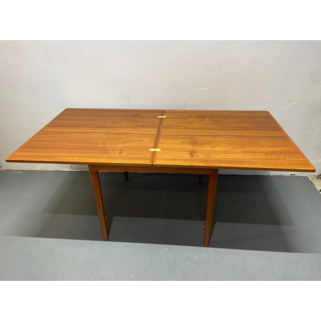 Danish Folding Teak Dining Table, Denmark, 1960s For Sale - Image 9 of 9