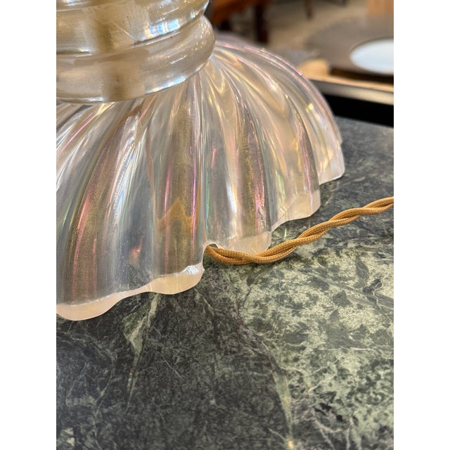 Jan Showers for Kyle Bunting Murano Glass Swirl Table Lamp With Gold Leaf For Sale In San Francisco - Image 6 of 12