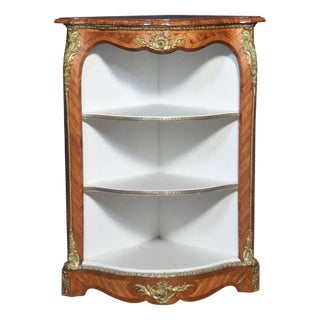 Kingwood Ormolu Mounted Corner Cupboard For Sale