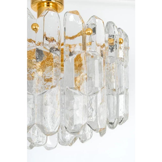 Brass and Murano Glass Light Fixture Palazzo from Kalmar, Austria, 1970s For Sale - Image 9 of 16